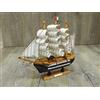 Generico VELIERO Amerigo VESPUCCI MODELLINO Riproduzione in Legno E Tela 24 cm Medio