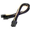 SilverStone SST-PP07-PCIBG - cavo di estensione sleevato 8pin a PCI-E 6+2pin, 25cm, nero/oro