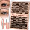 Higu Clace Ciglia Finte Naturali, Riutilizzabile Ciuffetti Ciglia Finte 30d+40d, Kit Ciglia Extension 10-18mm, Colla Duo Ciglia Finte, Facile Da Usare, Adatto Ai Principianti (30d+40d)