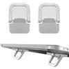 NECXON Un paio di mini rialzi per tastiera, piedini per laptop portatili con silicone antiscivolo, supporto per tastiera per scrivania (argento)