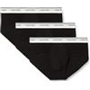 Calvin Klein Surge Hip Brief 3pk, Slip a Vita Bassa Uomo, Nero (Black), XL