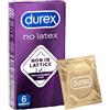 Reckitt Benckiser Durex no Latex profilattici anallergici senza lattice (6 pz)