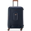 DELSEY PARIS - MONCEY - Valigia Rigida Media Materiale Riciclato e Riciclabile - 69x47x28 cm - 73 L - M - Blu Ghiaccio