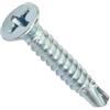 AERZETIX - C44695 - Set di 100 Viti per lamiera autoperforanti Ø4.2x25mm a testa fresata - DIN 7504 P - con impronta PH/cruciforme - in acciaio zincato - lamiera telaio metallico - colore argento