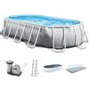 Intex Piscina fuori terra prisma frame ovale Intex 26796 con accessori 503x274x122 cm