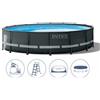 Intex Piscina fuori terra ultra frame rotonda Intex 26326 con accessori 488x122 cm