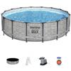 Bestway Piscina fuori terra rotonda Steel Pro Max Bestway 5619E con accessori 488x122 cm