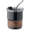 Bicchiere con cannuccia monostrato in acciaio inox riciclato Mate personalizzate o neutre