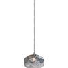 Sikrea FENICE-F Lampadario a sospensione in vetro 1 luce colore fumè aggancio cromo attacco G9 senza base