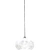 Sikrea FENICE-LG Lampadario a sospensione in vetro 1 luce satinato aggancio cromo attacco G9 senza base