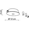 Sikrea BASE-2R B Base a raggio d.12cm max 3 punti luce bianco opaco