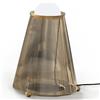 Sikrea HI!-BR Lampada da tavolo in vetro color bronzo struttura ottone spazzolato Attacco GX53