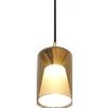Sikrea ICONIC-P BR Sospensione 1 luce struttura in metallo bronzo con vetro bronzo attacco E27 diametro15cm senza base