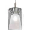 Sikrea ICONIC-P C Sospensione 1 luce struttura in metallo cromo con vetro cristallo attacco E27 diametro 15cm senza base