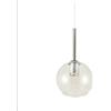 Sikrea INFINITY-C Sospensione 1 luce struttura in metallo cromo con vetro cristallo attacco E14 diametro 14cm senza base