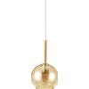 Sikrea INFINITY-G A Sospensione 1 luce struttura in metallo oro chiaro con vetro ambra attacco E27 diametro 25cm senza base