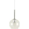 Sikrea INFINITY-G C Sospensione 1 luce struttura in metallo cromo con vetro cristallo attacco E27 diametro 25cm senza base