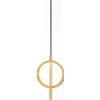 Sikrea LIAM-CO OS Sospensione 1 luce led struttura in metallo ottone spazzolato diffusore cover siliconica, 12W, dimmerabile SDD 2800 - 5000k lumen 821 senza base