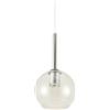 Sikrea INFINITY-M C Sospensione 1 luce struttura in metallo cromo con vetro cristallo attacco E27 diametro 20cm senza base