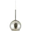 Sikrea INFINITY-M F Sospensione 1 luce struttura in metallo cromo nero con vetro fumè attacco E27 diametro 20cm senza base