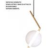 Sikrea LIU-CO OS Sospensione 1 luce led struttura ottone spazzolato senza base e vetri, dimmerabile SDD 2800 - 5000 18W