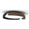 Sikrea KENDO-55 Plafoniera in metallo verniciato nero con effetto legno, 36W, dimmerabile SDD 2800 - 5000k diametro 55cm