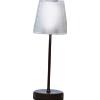 Sikrea LA ANGINA-A M Lampada da tavola paralume acrilico lavorato ricaricabile marrone opaco 7W 3600K, dimmerabile 30-60-100%, lumen 630