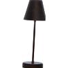 Sikrea LA ANGINA-M M Lampada da tavola paralume metallo ricaricabile marrone opaco 7W 3600K, dimmerabile 30-60-100%, lumen 630