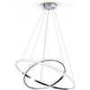 Sikrea LUX Sospensione led con cristalli 56W dimmerabile SDD 2800 - 5000 struttura cromo