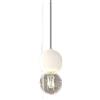 Sikrea MELINA-S1 B Sospensione 1 luce con sfera bianco opaco e lampadina E27 inclusa senza base