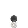 Sikrea MELINA-S1 N Sospensione 1 luce con sfera nero opaco e lampadina E27 inclusa senza base