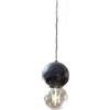 Sikrea MELINA-S1 NP Sospensione 1 luce con sfera nero perla e lampadina E27 inclusa senza base