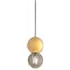 Sikrea MELINA-S1 OS Sospensione 1 luce con sfera ottone spazzolato e lampadina E27 inclusa senza base