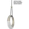 Sikrea MILEY-CO P Sospensione 1 luce senza base a led 12W anello luminoso diffusore acrilico colore platino dimmerabile SDD 2800 - 5000K