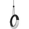 Sikrea MILEY-S1 N Sospensione 1 luce con base a led 12W anello luminoso diffusore acrilico colore nero dimmerabile SDD 2800 - 5000K