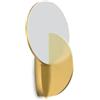 Sikrea NOA-A Applique a parete led 18W struttura in metallo ottone verniciato,diffusore satinato in acrilico, dimmerabile SDD 2800 - 5000k