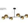 Sikrea SARA-6 N Lampada a soffitto 6 luci solo struttura nero opaco senza vetri attacco E14