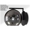 Sikrea SARA-A N Lampada da parete solo struttura senza vetro colore nero opaco 1 luce attacco E14