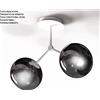 Sikrea SARA-PL2 B Lampada a soffitto 2 luci solo struttura bianco opaco senza vetri attacco E14