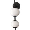 Sikrea TOLOMEO-A Applique 2 luci led 12W 4000k 810L in metallo nero sfere satinate