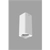 Sikrea URBAN-B Lampada da soffitto quadrata in metallo bianco attacco GU10 inclusa