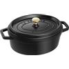 STAUB Cocotte Casseruola Ovale, Ghisa, Nero, 27 cm