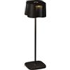 Konstsmide Lampada da tavolo Nice, colore nero, per interni ed esterni, lampada da tavolo USB, alluminio, 2 colori di luce, 3 modalità di luce, durata della batteria fino a 20 ore, 7818-750, 10 cm