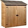 Habrita Casetta in legno addossata habrita eden in abete rosso massiccio 175x72x174 cm