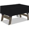 WLDGQGE Tessuto Oxford 600D telone Copri biliardino,Copertura Calcio Balilla per Esterno,Impermeabile e Resistente ai Raggi UV Telo Copertura Calcio Balilla,Nero,160 x 115 x 50 cm