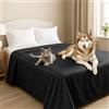 Byour3 - Copriletto Matrimoniale SUPER IMPERMEABILE Animali Antimacchia Protezione Letto Singolo Piazza e Mezza Antipelo Antimuffa Gatto Cane Bambini Coperta Lavabile (Nero, Queen Size)