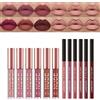 MKNZOME Lucidalabbra Set Trucchi, MKNZOME 12 Colori Matte Lip Gloss Rossetto Lunga Durata Make Up Tinta Labbra Rossetto Liquido Impermeabile Professionale Kit Regalo Trucchi Donna (12 pezzi)