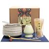 Artcome Set da tè giapponese Matcha, frusta per matcha, paletta tradizionale, ciotola per matcha, supporto per frusta in ceramica, kit per cerimonia fatto a mano (7 pezzi)