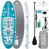 FunWater Tavola SUP Gonfiabile Surf Paddle Board, Ultralight SUP per tutti i livelli con paddle, pinne, zaino, pompa, kit di riparazione, guinzaglio, borsa telefonica