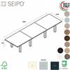 SEIPO TAVOLO RIUNIONE ROYAL composto 3 elementi in melaminico gambe metalliche - Seipo composizione N°10
